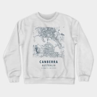 canberra simple map Crewneck Sweatshirt